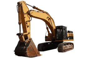 Used 2012 Caterpillar 349D Track Excavator-white background Image