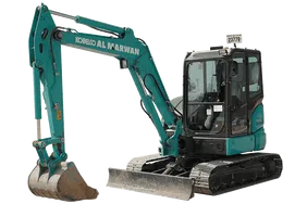 Used Kobelco SK55SRX-6 Mini Excavator 2021 White Background Image