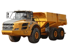 Used Volvo A35F Articulated Water Truck White Background Image