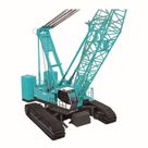 Kobelco CKE1800 crawler crane white background front-right-view