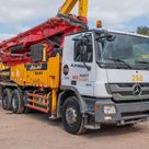 2011 Sany Concrete Pump with Actros 33 Truck Mercedes Front Right View