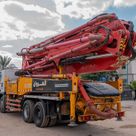 2011 Sany Concrete Pump with Actros 33 Truck Mercedes Rear Left View