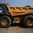 2012 cat 773E rigid dump truck left side view