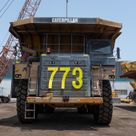2019 Caterpillar 777E Rigid Dump Truck Front View