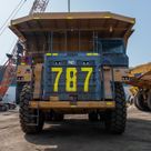 2021 Caterpillar 777E Rigid Dump Truck Front View