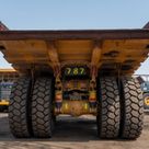 2021 Caterpillar 777E Rigid Dump Truck Rear View