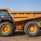 2022 Caterpillar 777E Rigid Dump Truck Left Side View
