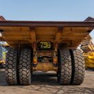 2022 Caterpillar 777E Rigid Dump Truck Rear View
