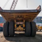 2022 Caterpillar 777E Rigid Dump Truck Rear View