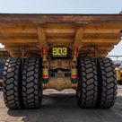 2022 Caterpillar 777E Rigid Dump Truck Rear View