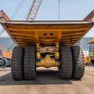 2022 Caterpillar 777E Rigid Dump Truck Rear View