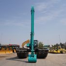 Kobelco SK380 Amphibious Long Boom Excavator  Front view