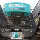 Kobelco SK380 Amphibious Long Boom Excavator  undercarriage view