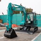 Kobelco SK80-10 Track Excavator Front Left View