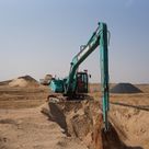 Rent 22-ton Excavators, Long Boom 14-meters, on action