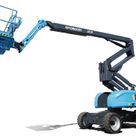 sinoboom ab18ej electric articulated boom lift front left view