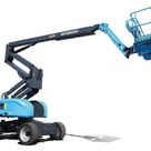 sinoboom ab18ej electric articulated boom lift front right view