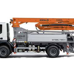 Cifa K20L concrete pump truck left side view