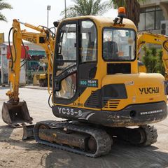 2017 Yuchai YC35-8 Mini Excavator- Rear left view- Al Marwan