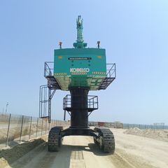 high bed excavator 85 ton rear view