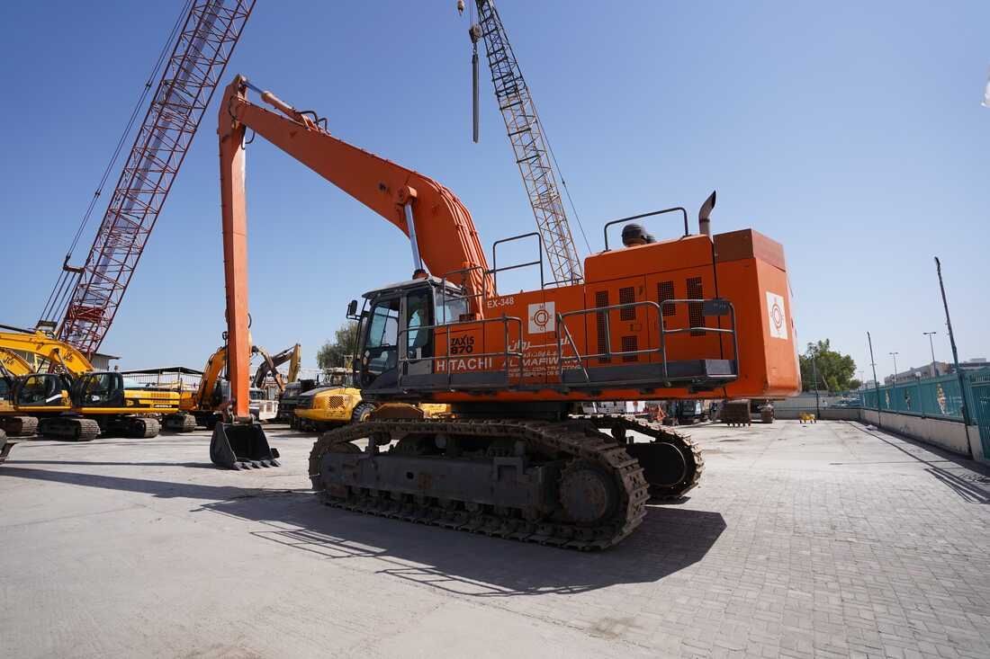 2010 Hitachi ZX870H-3F Zaxis Large 86 ton Hydraulic Crawler Long Reach Boom Excavator Tracked Digger rear right view