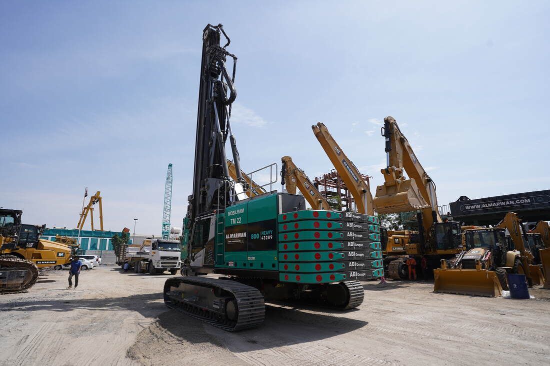 Piling Rig SR35-F with ABI Mobilram TM22-rear-left-view