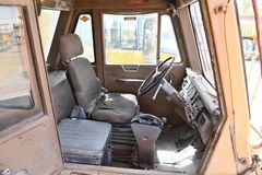 1980 Cat 769C Rigid Dump Truck Cabin View - RD-0184