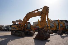 Used 2012 Caterpillar 349D Track Excavator-Front Right View