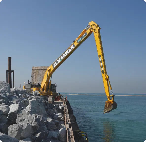 In-house fabrication of long-boom excavators